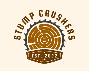 Lumber Saw Carpenter Badge logo