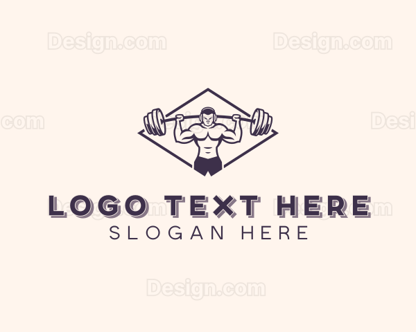 Dumbbell Strong Man Logo