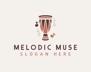 Ethnic Drum Instrument logo design