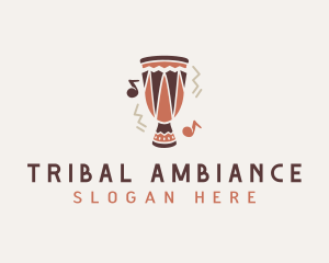 Ethnic Drum Instrument logo design