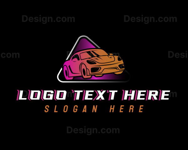 Auto Racing Car Logo