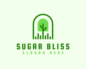 Tree Grass Shovel logo design