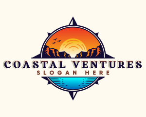 Sea Mountain Compass logo design