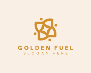 Golden Flower Decor logo design