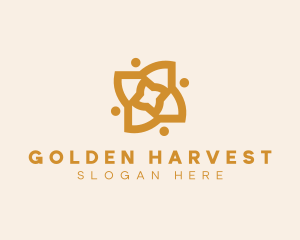 Golden Flower Decor logo design