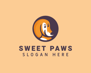 Cute Smiling Dog logo design