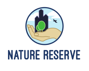 Nature City Hand  logo design