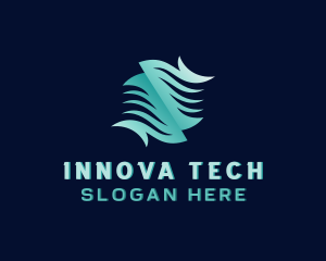 Tech Waves Cyberspace logo design