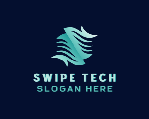 Tech Waves Cyberspace logo design