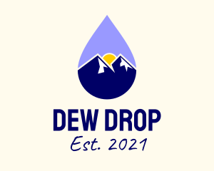 Outdoor Mountain Droplet  logo design