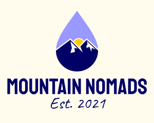 Outdoor Mountain Droplet  logo design