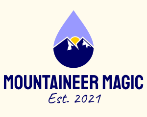 Outdoor Mountain Droplet  logo design