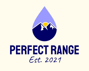 Outdoor Mountain Droplet  logo design