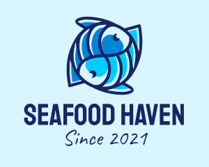 Blue Fish Seafood  logo design