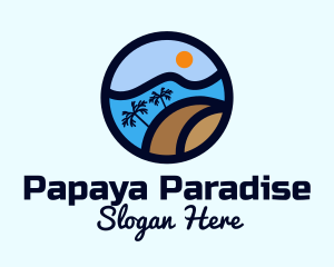 Tropical Surf Wave logo design