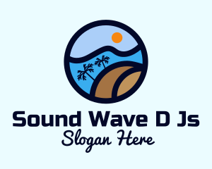 Tropical Surf Wave logo design