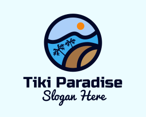 Tropical Surf Wave logo design