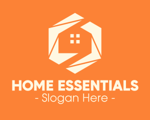 Modern Hexagon Home logo design