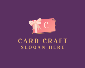 Pink Gift Tag Shopping logo design