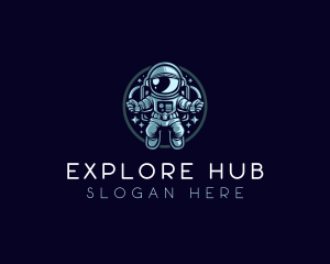 Space Exploration Astronaut  logo design