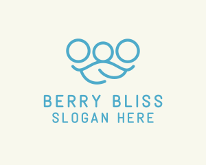 Blue Minimalist Family logo design