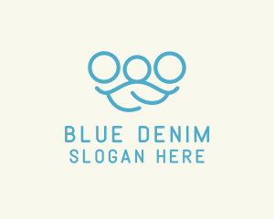 Blue Minimalist Family logo design