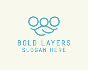 Blue Minimalist Family logo design