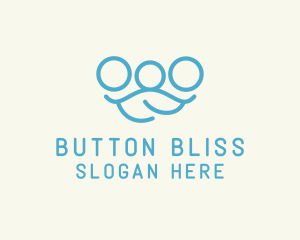 Blue Minimalist Family logo design