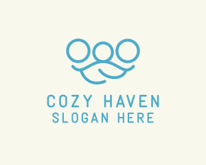 Blue Minimalist Family logo design