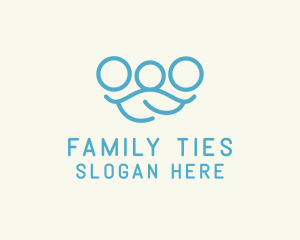 Blue Minimalist Family logo design