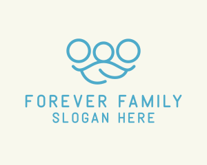 Blue Minimalist Family logo design