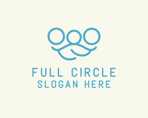 Blue Minimalist Family logo design