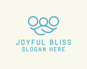 Blue Minimalist Family logo design