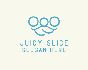 Blue Minimalist Family logo design