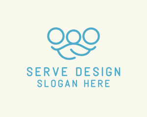 Blue Minimalist Family logo design