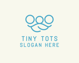 Blue Minimalist Family logo design