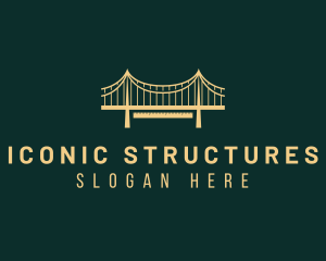 Golden Bridge Structure logo design