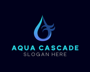 Water Wave Droplet logo design