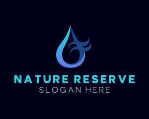 Water Wave Droplet logo design