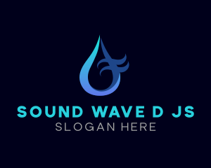 Water Wave Droplet logo design