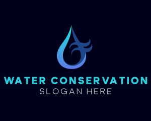 Water Wave Droplet logo