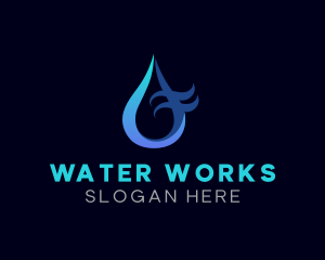 Water Wave Droplet logo
