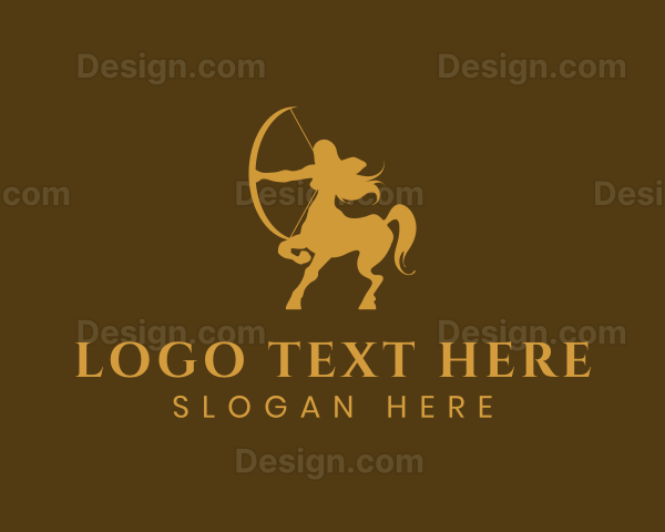 Elegant Gold Centaur Logo