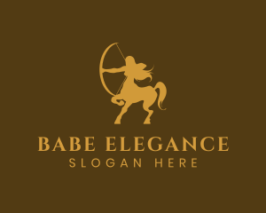 Elegant Gold Centaur  logo design