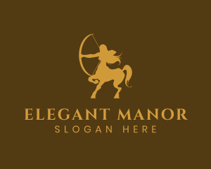 Elegant Gold Centaur  logo design