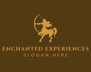 Elegant Gold Centaur  logo