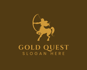 Elegant Gold Centaur  logo design