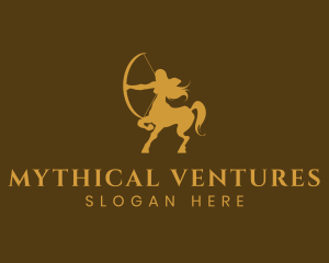 Elegant Gold Centaur  logo design