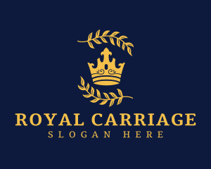 Royal Crown Wreath logo design