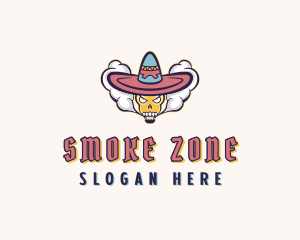 Skull Bone Smoking logo design